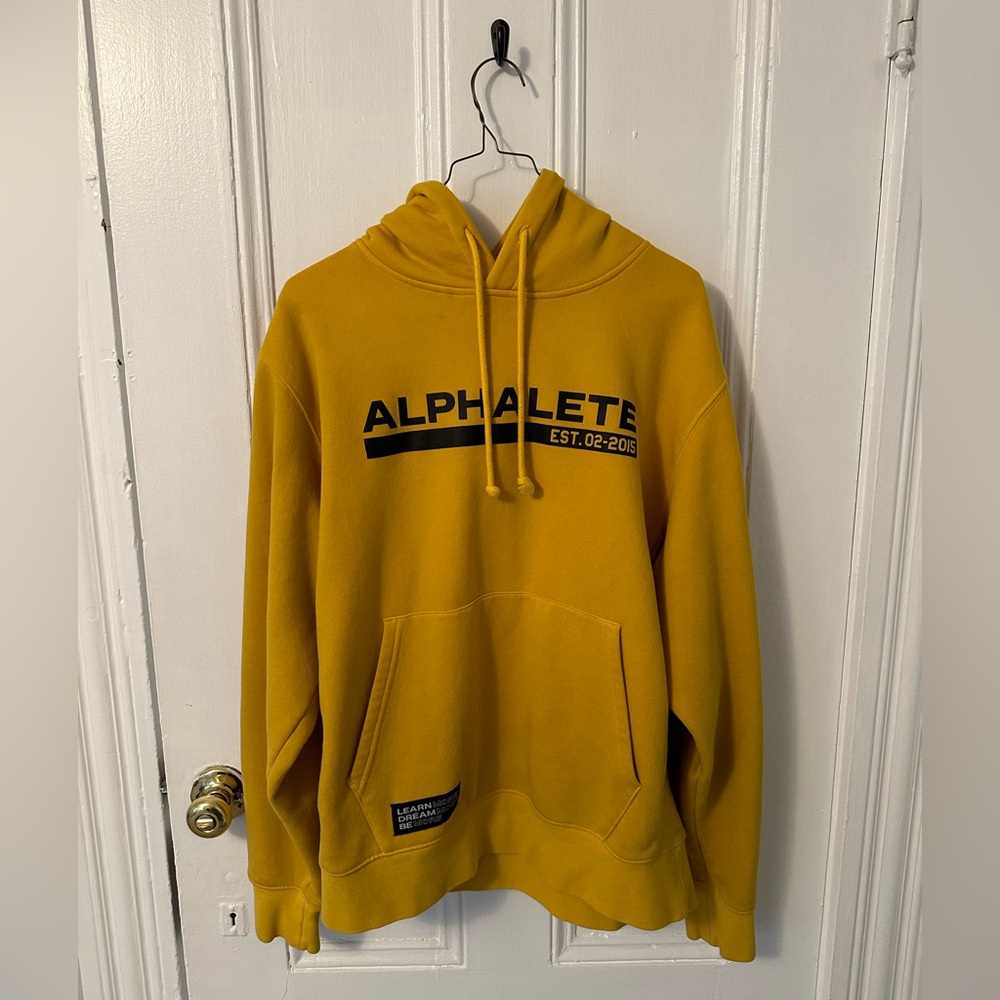 Men's Medium Alphalete Yellow Hoodie